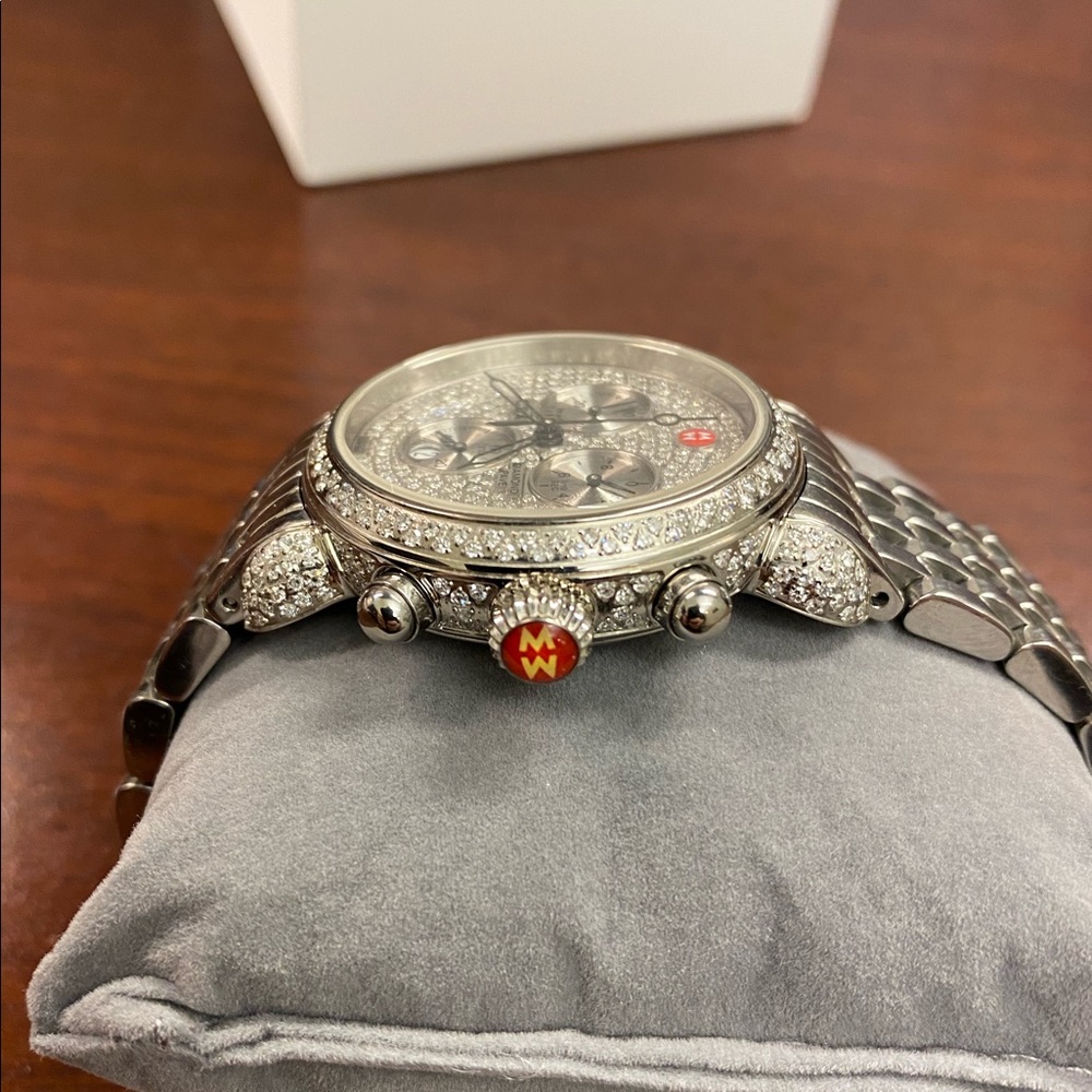 🔴Sold🔴Michele CSX-36 Chronograph 71-3711 Pave - Picture 4 of 8